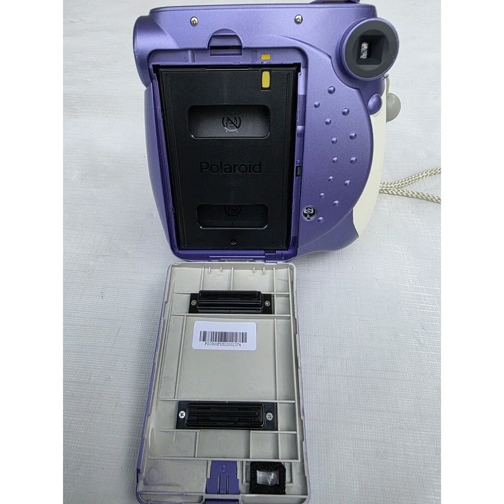 Polaroid 300 Instant Film Camera Purple & White TESTED & WORKING
